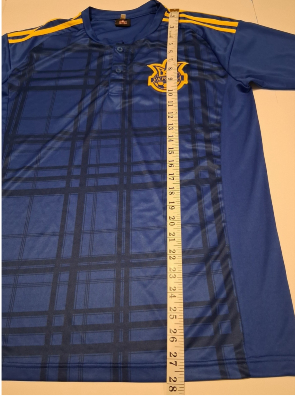Ukraine National Team Ykpaiha Mens Medium Soccer Football Jersey 2016-7 Away Kit - Picture 8 of 8